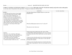 Romeo and Juliet - Act I: Scene 1 Passages