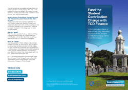 TCD Finance Brochure - Trinity College Dublin