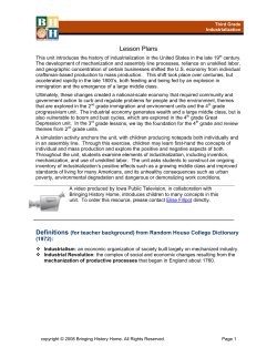 Lesson Plans - Bringing History Home