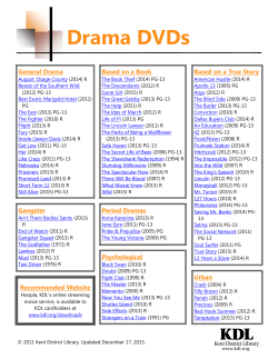Drama DVDs - Kent District Library