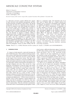 Mesoscale convective systems
