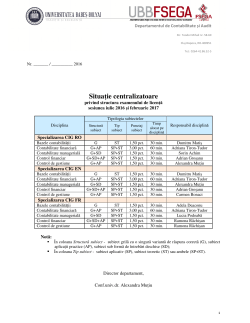 Situa ie centralizatoare