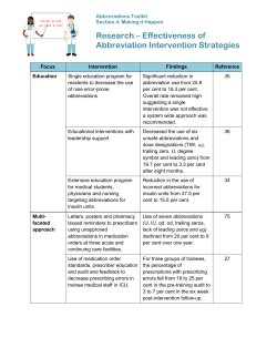 Effectiveness of Abbreviation Intervention Strategies