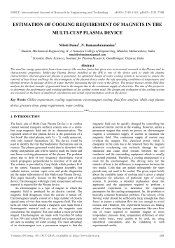 estimation of cooling requirement of magnets in the multi