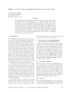 LATEX as a tool for the typographic reproduction
