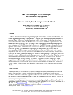 The Three Principles of Powered Flight: An Active Learning