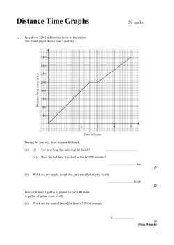 Distance Time Graphs