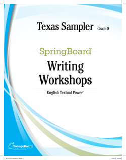 SpringBoard writing workshops