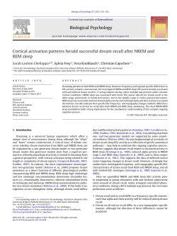Cortical activation patterns herald successful dream recall after