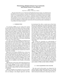 Determining a Relation between X