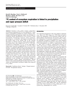 13C content of ecosystem respiration is linked to precipitation and
