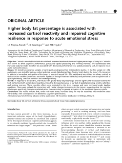ORIGINAL ARTICLE Higher body fat percentage is associated with