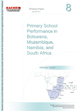 Primary School Performance in Botswana, Mozambique, Namibia