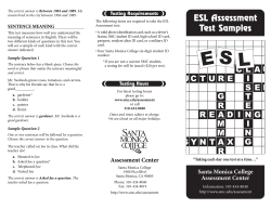 Assessment Center - Santa Monica College