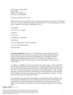 Final Exam - Spring 2008