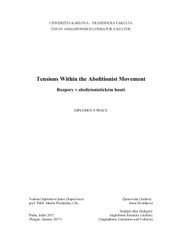 Tensions Within the Abolitionist Movement
