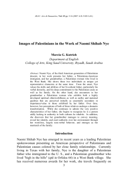 Images of Palestinians in the Work of Naomi Shihab Nye