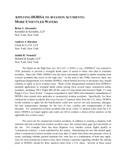 applying dohsato aviation accidents: more unsettled waters