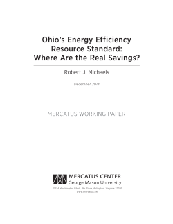 Ohio`s Energy Efficiency Resource Standard