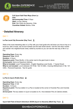 Full Uyuni Salt Flats Ways (from La Paz)