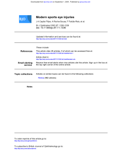 Modern sports eye injuries