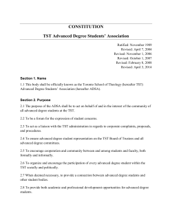 CONSTITUTION TST Advanced Degree Students` Association