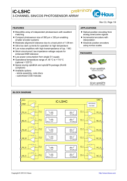 iC-LSHC 3-CHANNEL SIN/COS PHOTOSENSOR ARRAY - iC-Haus