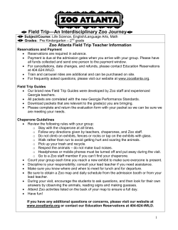 Field Trip—An Interdisciplinary Zoo Journey