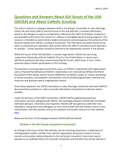 Questions and Answers About Girl Scouts of the USA