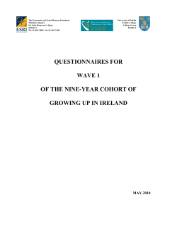 QUESTIONNAIRES FOR WAVE 1 OF THE NINE