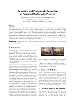Geometric and Photometric Correction of Projected Rectangular