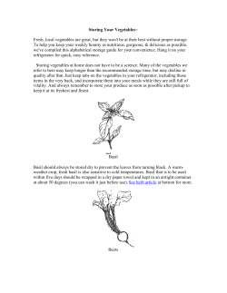 Storing Your Vegetables~ Fresh, local vegetables are great, but they