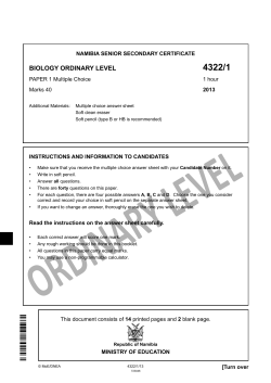 biology ordinary level - Ministry of Education Namibia