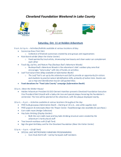 The Holden Arboretum schedule