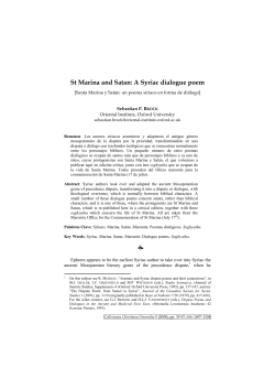 St Marina and Satan: A Syriac dialogue poem