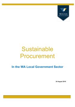 Sustainable Procurement