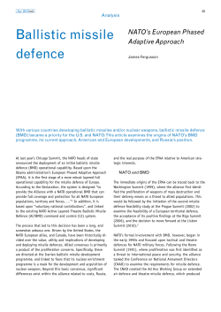 Ballistic missile defence: NATO`s European