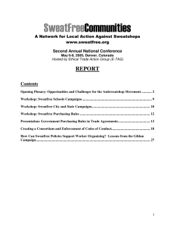 Annual conference: Anti-sweatshop activists from North and Central