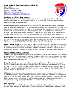 Quarterback Fundamentals and Drills