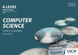 OCR A Level Computer Science Delivery Guide: 1.3.3 Networks