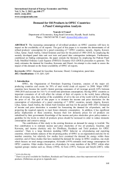 Demand for Oil Products in OPEC Countries: A Panel Cointegration