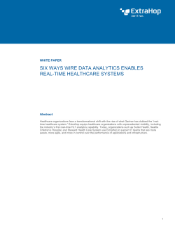 six ways wire data analytics enables real-time healthcare