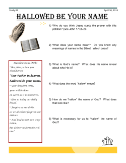 Hallowed be Your Name - Grace Community Church