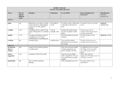 to Read 1 - Vocabulary Journal