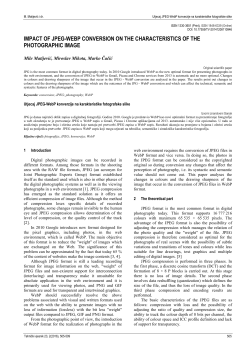 IMPACT OF JPEG-WEBP CONVERSION ON THE