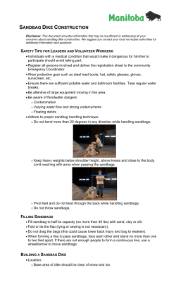 Sandbag Dike Construction Instructions