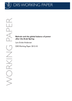 Bahrain and the global balance of power after the Arab Spring