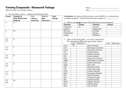 Forming Compounds - Homework Package