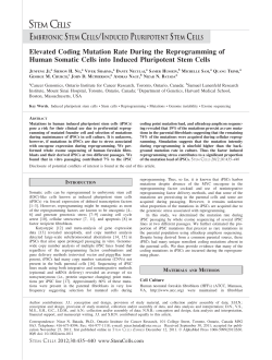 Elevated Coding Mutation Rate During the Reprogramming of