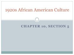 1920s African American Culture